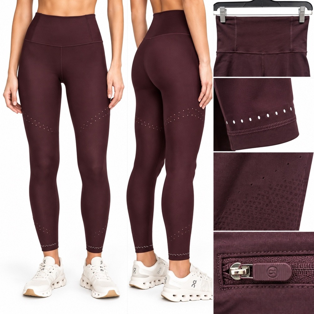 Lululemon SenseKnit High-Rise Running Tight Burgundy Size 4 Leggings